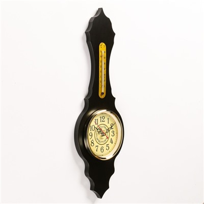 Часы настенные,  с термометром, 50 х 17 х 4.2 см, СЧК-173