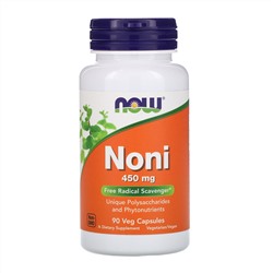 Now Foods, Нони, 450 мг, 90 растительных капсул