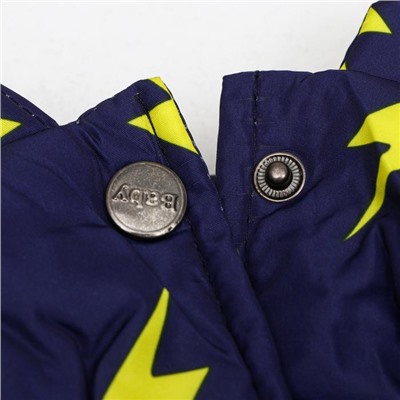 Куртка для собак "Молния", S (ДС 20 см, ОШ 23 см, ОГ 32 см), тёмно-синяя