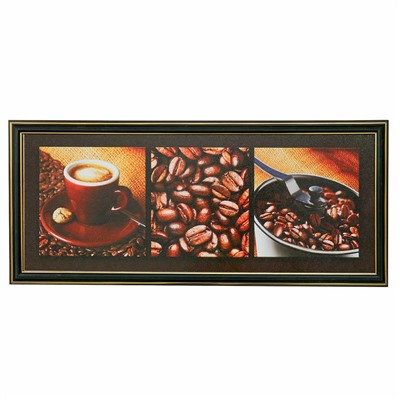 Картина "Кофейные зерна" 23х53 см