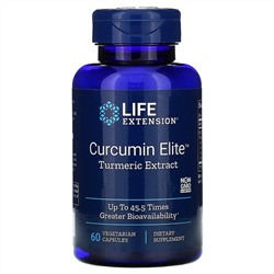 Life Extension, Curcumin Elite, экстракт куркумы, 60 растительных капсул