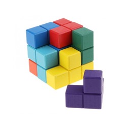 Деревянная головоломка Colored soma square