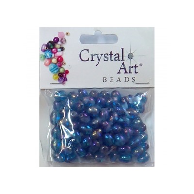 Crystal Art. Бусины прессованные 11030/C-101 6х8мм, Rainbow 50г 624000 МТ