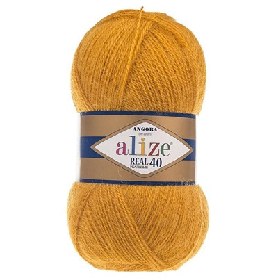 Ализе. Реал 40 (ANGORA REAL 40), пряжа для ручного вязания   (488, т.желтый) 706979 МТ