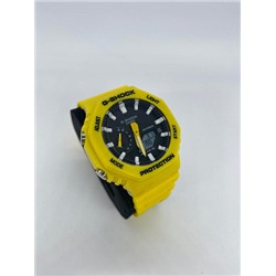 Наручные часы G-Shock Casio желтые с черным циферблатом и желтой стрелкой