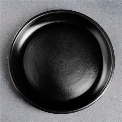 Поддон керамический черный № 5, диаметр 17 см