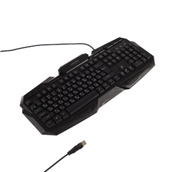 Клавиатура CBR KB 875 Armor, игровая, проводная, мембранная,  подсветка, USB,  черная