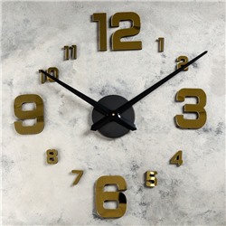 Часы-наклейка DIY "Паоли", d=120 см, золотистые