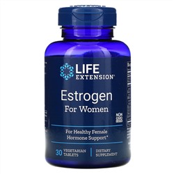 Life Extension, эстроген для женщин, 30 вегетарианских таблеток