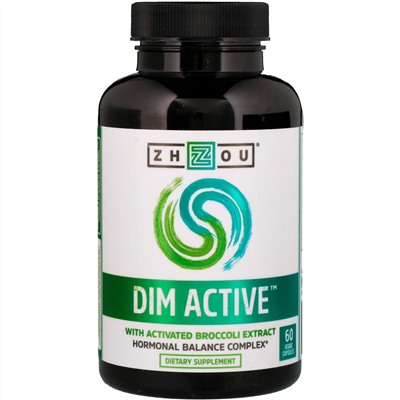 Zhou Nutrition, DIM Active, комплекс для гормонального баланса, 60 вегетарианских капсул