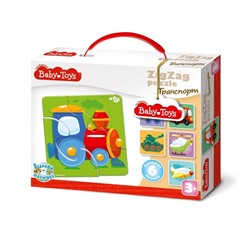 2502 Пазлы макси ЗИГЗАГ "Транспорт" BABY TOYS (18 эл)