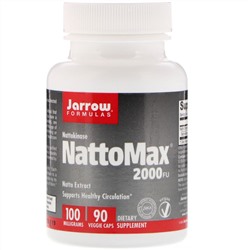 Jarrow Formulas, NattoMax, 2000 FU, 100 мг.ю 90 растительных капсул