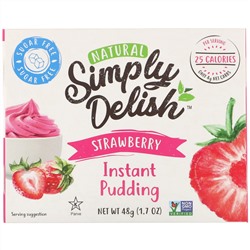 Natural Simply Delish, Natural Instant Pudding, Strawberry, 1.7 oz (48 g)