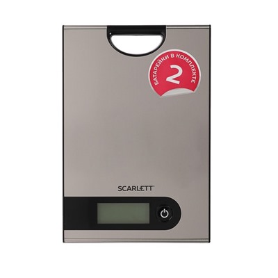 Весы кухонные Scarlett SC-KS57P98, электронные, до 5 кг, сталь
