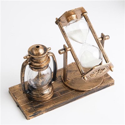 Песочные часы "Керосин", сувенирные, с подсветкой, 15.5 х 6.5 х 12.5 см, микс