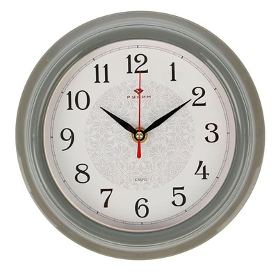 Часы настенные, серия: Классика, "Рубин", 21 х 21 см, серый обод