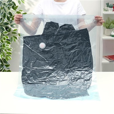 Вакуумный пакет для хранения одежды «Морской бриз», 60×80 см, ароматизированный, цвет голубой