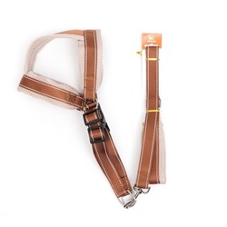 Комплект светоотражающий с мягкой шлейкой и мягкой ручкой, 2,5 х 120 см, ОШ 46-69, бежево-коричневый