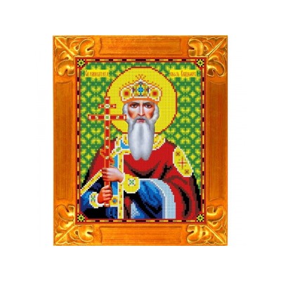 Ткань-схема для вышивания бисером "Святой Владимир" А4 (кби 4066)