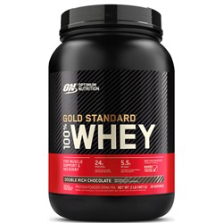 Протеин сывороточный со вкусом шоколада Gold Standart Whey double rich chocolate Optimum Nutrition 908 гр.