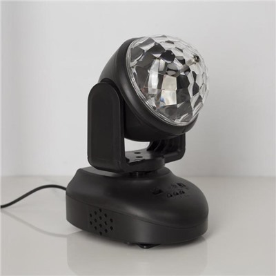 Световой прибор «Вращающийся шар» 8.5 см, динамик, свечение RGB, 12 В