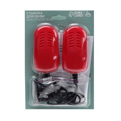 Сушилка для обуви Luazon LSO-03, 10 см, детская, 12 Вт, индикатор, красная
