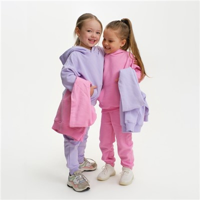 Костюм для девочки (худи, брюки) KAFTAN "Basic line", размер 30 (98-104), цвет лиловый
