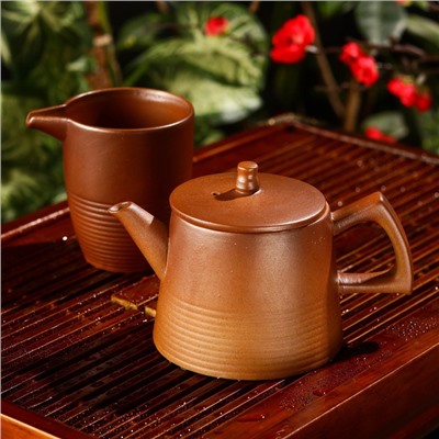 Набор для чайной церемонии «Кафей», 9 предметов: чайник 15×9,7×10 см, 6 чашек 8×4,5 см, чахай