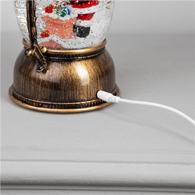 Светодиодная фигура «Дед Мороз с подарками» 14 × 23.5 × 11 см, пластик, батарейки ААх3 (не в комплекте), USB, свечение тёплое белое