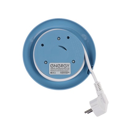 Чайник электрический ENERGY E-281,1850 Вт, 1.7 л, подсветка, бело-голубой
