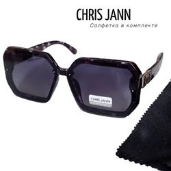 Очки солнцезащитные CHRIS JANN с салфеткой женские чёрные