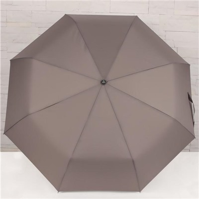 Зонт автоматический, 3 сложения, 8 спиц, R = 51 см, цвет серый