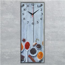Часы настенные, серия: Кухня, "Специи", плавный ход, 49.5 х 19.5 см
