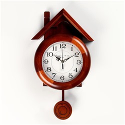 Настенные часы, серия: Маятник, "Нари", 28 х 21.5 х 7 см