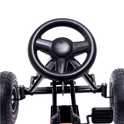 Веломобиль RACER, пневматические колеса, цвет чёрный