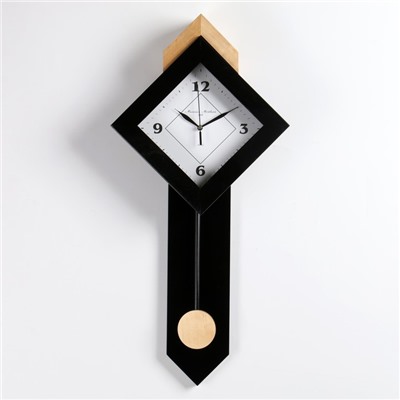 Настенные часы, серия: Маятник, "Монт", 51 х 24 х 8 см