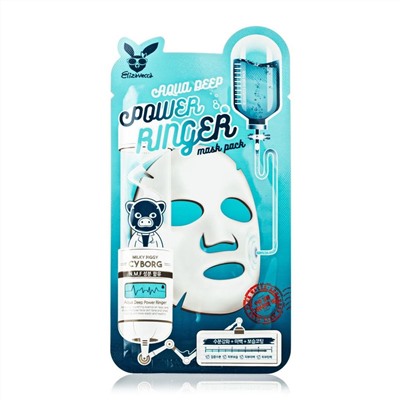 Elizavecca Тканевая маска для лица,  Aqua Deep Power Ringer Mask Pack, 23 мл