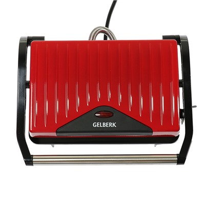 Гриль настольный GELBERK GL-549, 850 Вт, антипригарное покрытие, красный