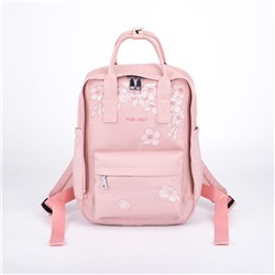 Рюкзак-сумка, отдел на молнии, 3 наружных кармана, цвет розовый