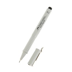 Ручка капиллярная для черчения и рисования Faber-Castell линер Ecco Pigment 0.3 мм, пигментная, черный 166399