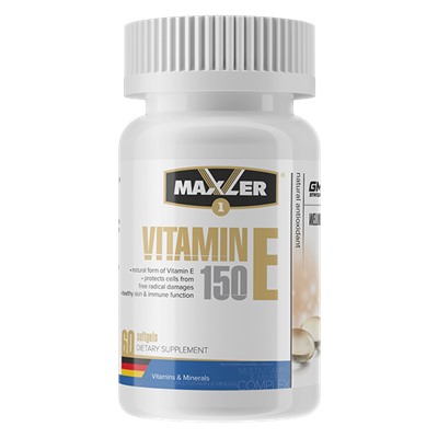 Витамин E Vitamin E 150 mg Maxler 60 капс