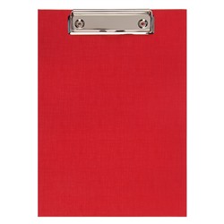 Планшет с зажимом А5, 250 х 175 мм, бумвинил, цвет красный (клипборд)
