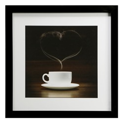 Картина "Кофе с любовью" 35х35(39х39) см