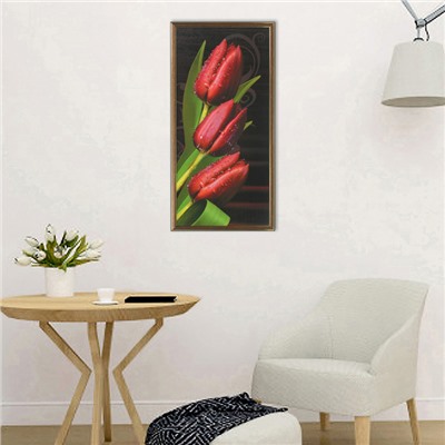 Картина "Тюльпаны" 36*73 см