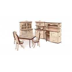 Деревянные конструкторы - Набор мебели «кухня»