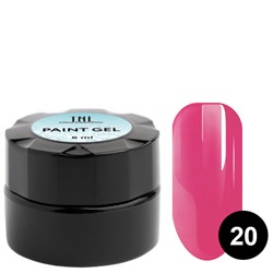 Гель-краска для дизайна ногтей №20 Ярко-розовая TNL 6 мл