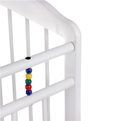 Детская кроватка «Женечка-5» на маятнике, цвет белый
