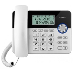 Телефон проводной Texet TX-259, черный/серебристый