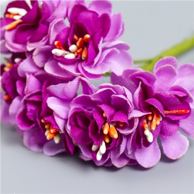 Цветы для декорирования "Азалия фиолетово-сиреневая" 1 букет=6 цветов 10 см