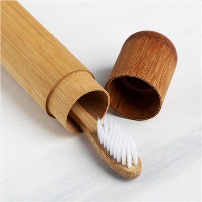 Зубная щетка в бамбуковом чехле «Весна», 3,1 × 24,1 × 3,1 см